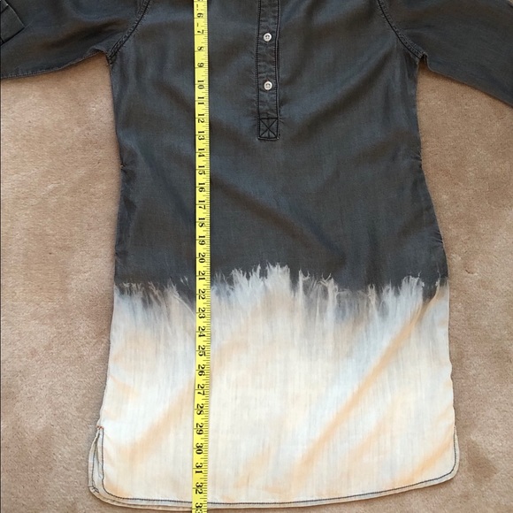 Dittos Chambray Shirt Dress Charcoal Ombre Sz S - Picture 7 of 8